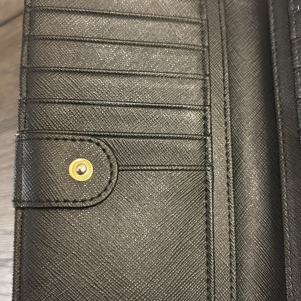 [Kate Spade] Stacy Laurel Way Soft Porcelain Colorblock Black & Pale Pink Wallet - Picture 12 of 15
